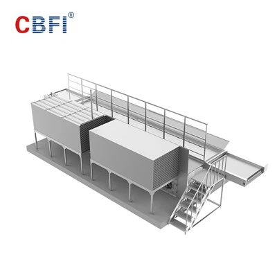 CBFI Fluidized Bed Бърза машина за замръзване за бързи замръзващи гранулирани храни като царевични ядки ефективност и качество